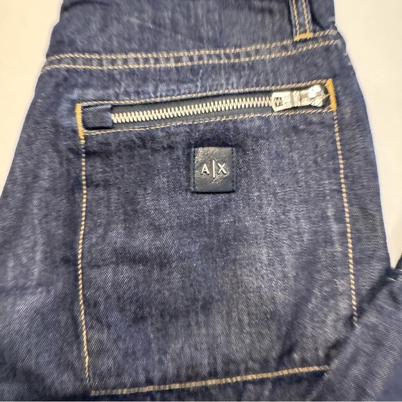 Armani Exchange Women’s “biker” Jeans Size 25 Cropped Zip Pockets - Picture 2 of 13